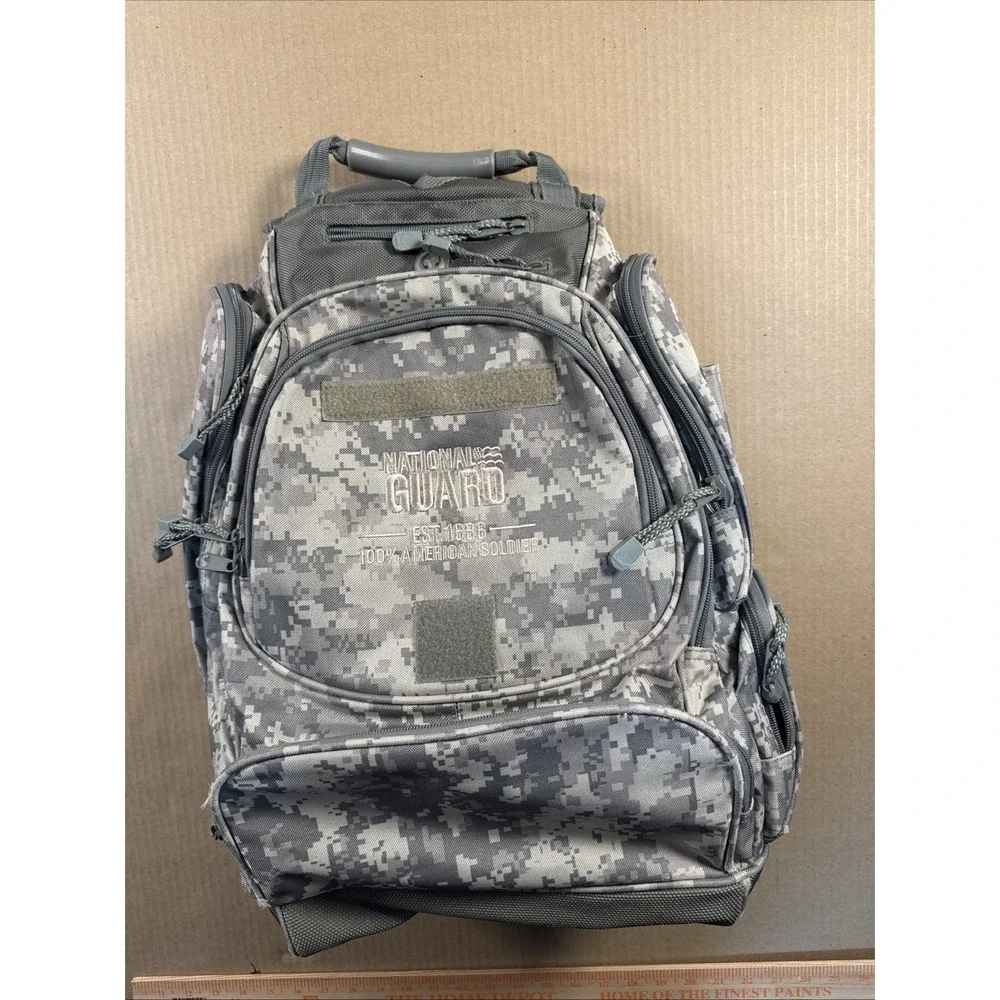 National Guard Backpack Military Tactical Bag Army Hiking Soldier Gear Camo Digi